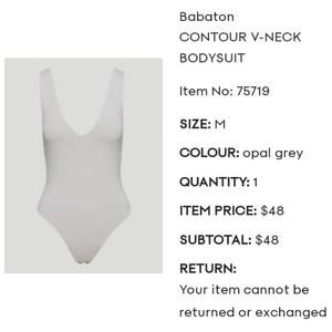 NWOT Babaton Contour Bodysuit